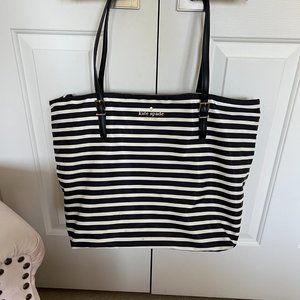 kate spade watson lane black white stripe tote bag SAMPLE PIECE nwt *PLZ READ*